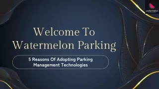 5 Reasons Of Adopting Parking Management Technologies