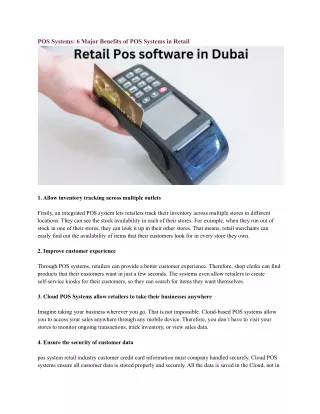 pos systems 6 major benefits of pos systems