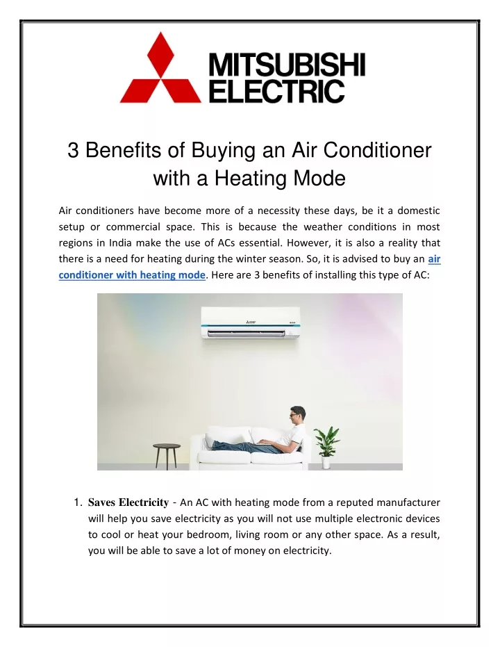 3 benefits of buying an air conditioner with