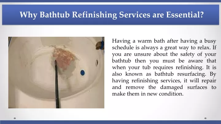 why bathtub refinishing services are essential