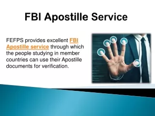 FBI Apostille Service