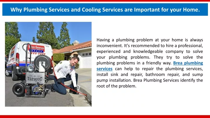 why plumbing services and cooling services