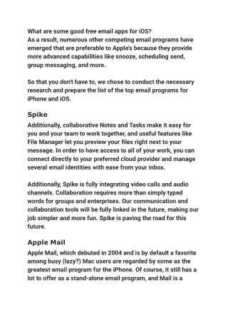 what are some good free email apps