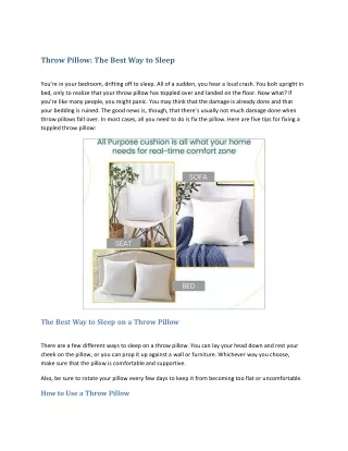 throw pillow the best way to sleep you re in your