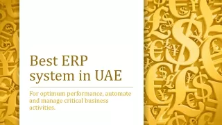 Best ERP system in UAE