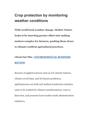 Crop protection by monitoring weather conditions (1)