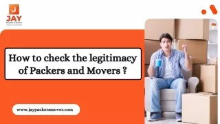 How to check the legitimacy of Packers and Movers