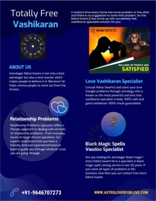 Totally Free Vashikaran by Rahul Swami