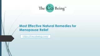 most effective natural remedies for menopause relief