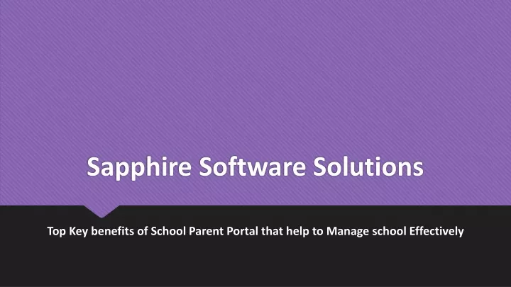 sapphire software solutions