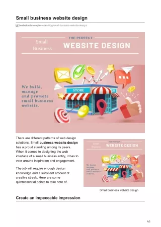 Small business website design