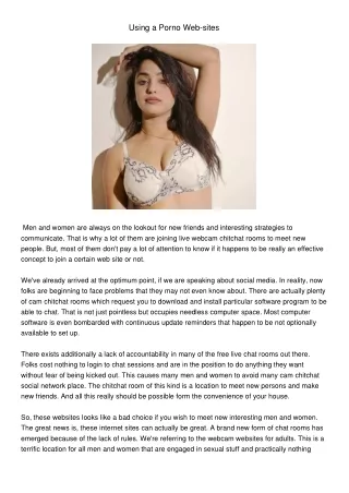 using a porno web sites