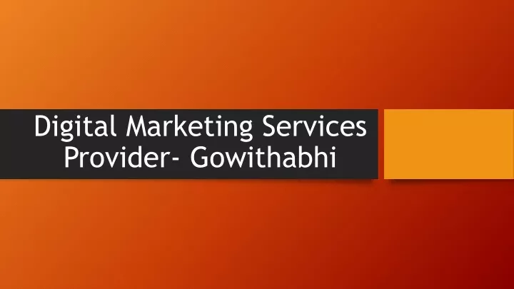 digital marketing services provider gowithabhi