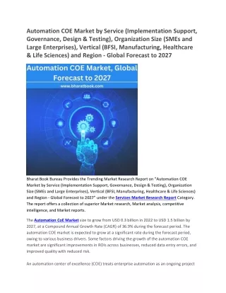 automation coe market by service implementation