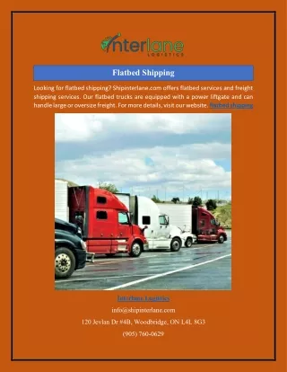 flatbed shipping
