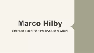 Marco Hilby - Self-motivated Problem Solver - Spokane, WA