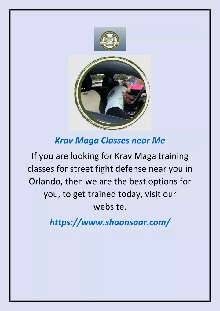 krav maga classes near me