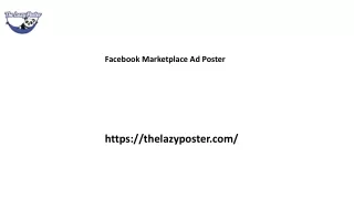 Facebook Marketplace Ad Poster Thelazyposter.com...