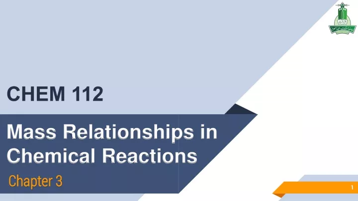 mass relationships in chemical reactions