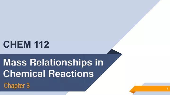 mass relationships in chemical reactions