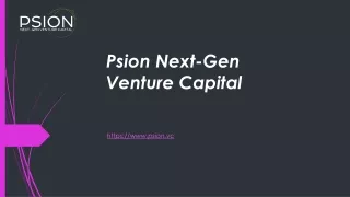 3d Urban Air Mobility | Psion.vc