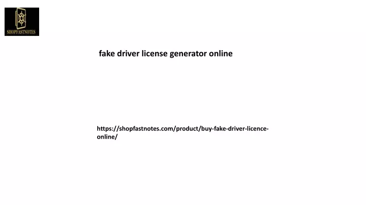 fake driver license generator online