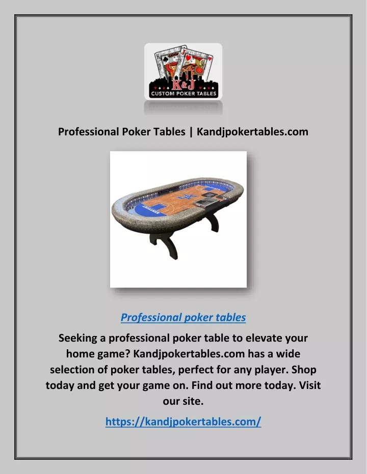 professional poker tables kandjpokertables com