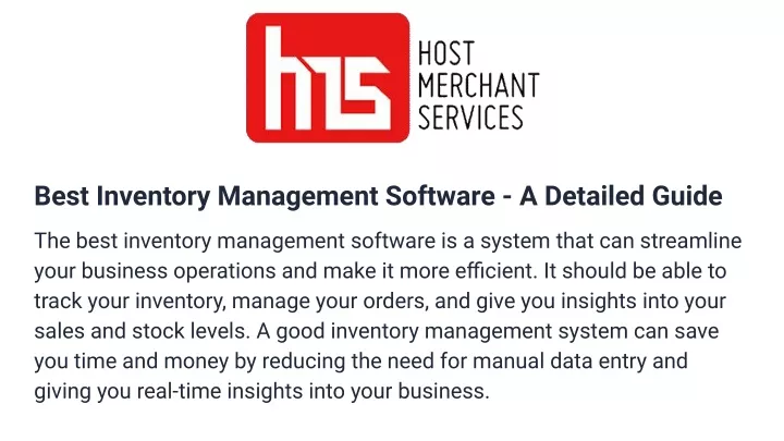 best inventory management software a detailed