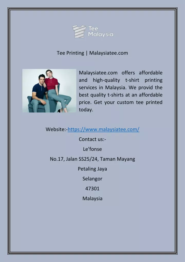 tee printing malaysiatee com