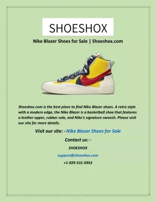 Nike Blazer Shoes for Sale  Shoeshox com