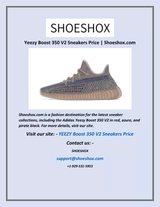 Yeezy Boost 350 V2 Sneakers Price  Shoeshox com