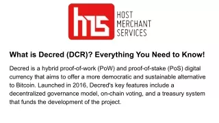 what is decred dcr everything you need to know