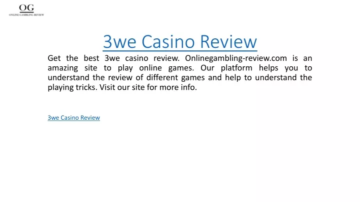 3we casino review