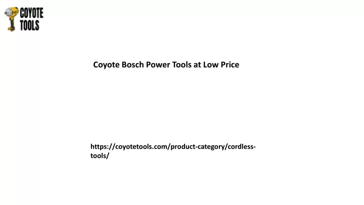 coyote bosch power tools at low price