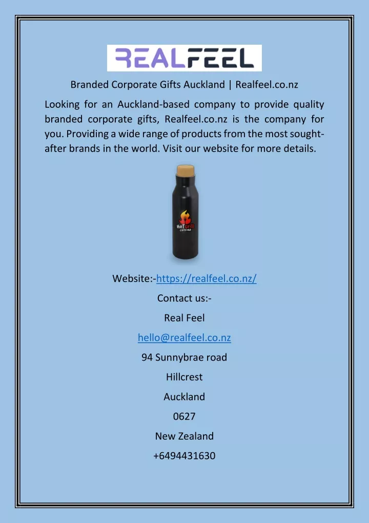 branded corporate gifts auckland realfeel co nz