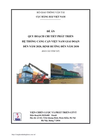 Đề án Quy hoạch chi tiết phát triển hệ thống cảng cạn Việt Nam giai đoạn đến năm