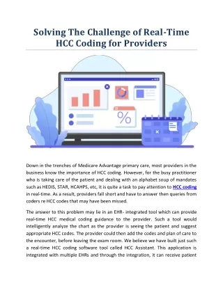 Solving The Challenge of Real-Time HCC Coding for Providers