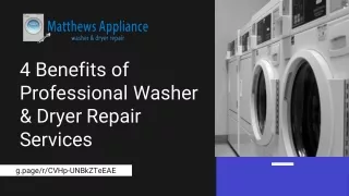 Washer And Dryer Repair Services Matthews NC