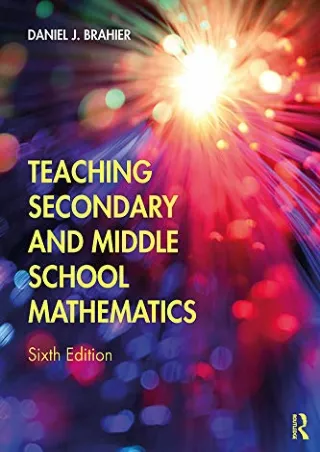 ePUB  Teaching Secondary and Middle School Mathematics