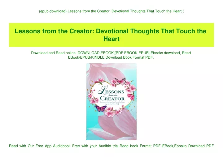 epub download lessons from the creator devotional
