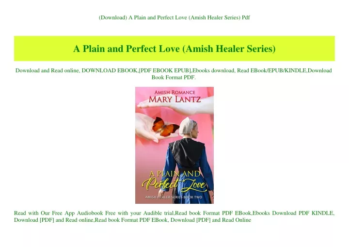 download a plain and perfect love amish healer