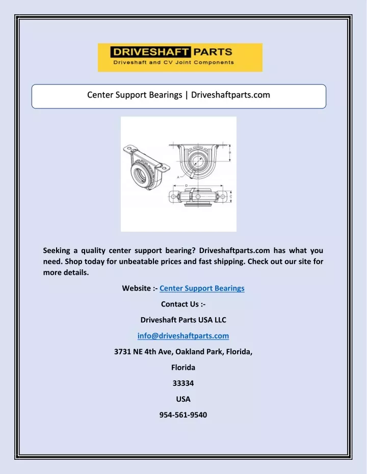 center support bearings driveshaftparts com