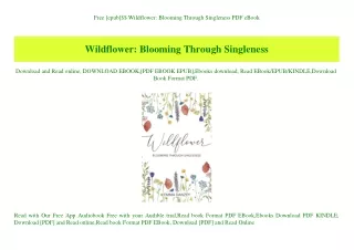 Free [epub]$$ Wildflower Blooming Through Singleness PDF eBook