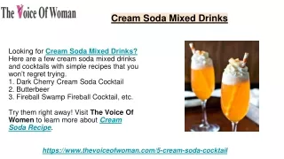 Cream Soda Mixed Drinks