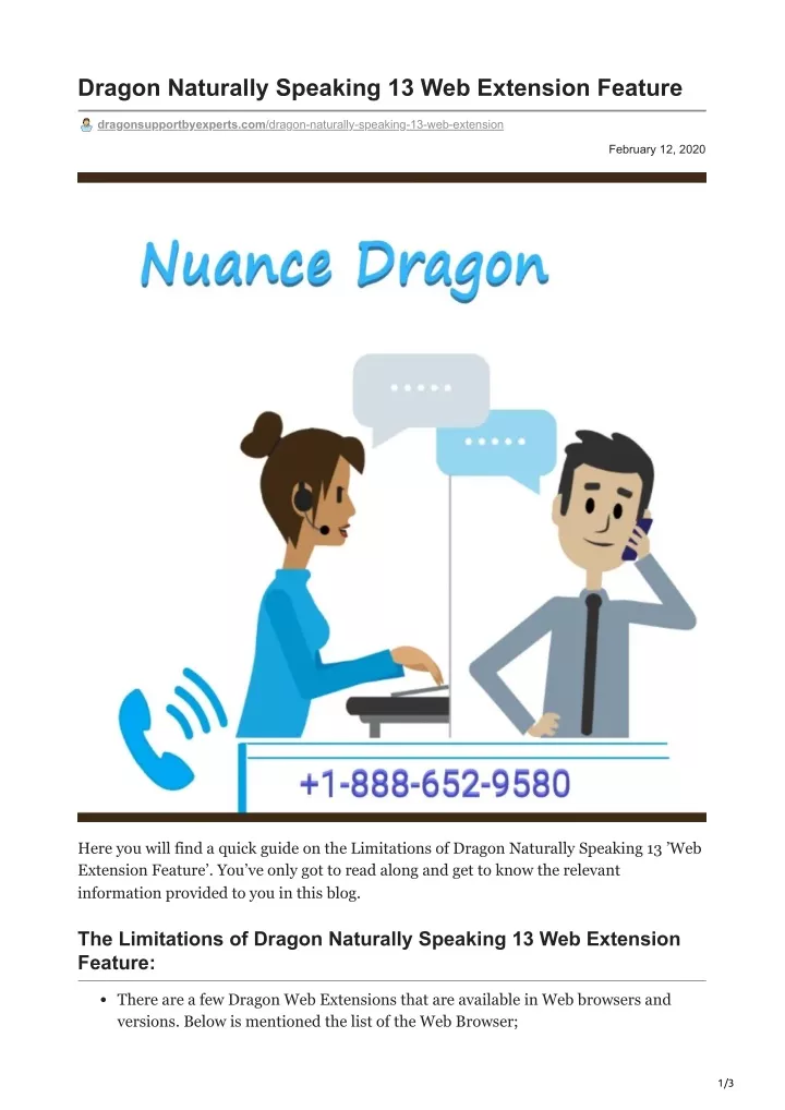 dragon naturally speaking 13 web extension feature