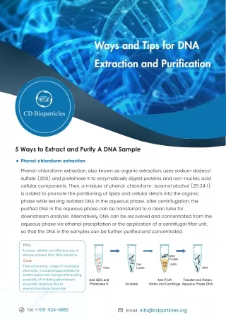 ways and tips for dna extraction and purification