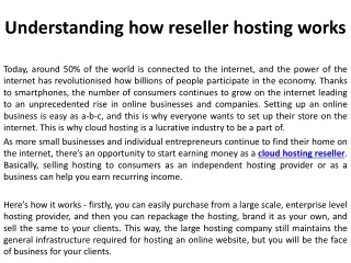 Understanding how reseller hosting works
