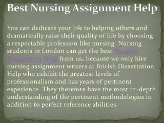 best nursing assignment help