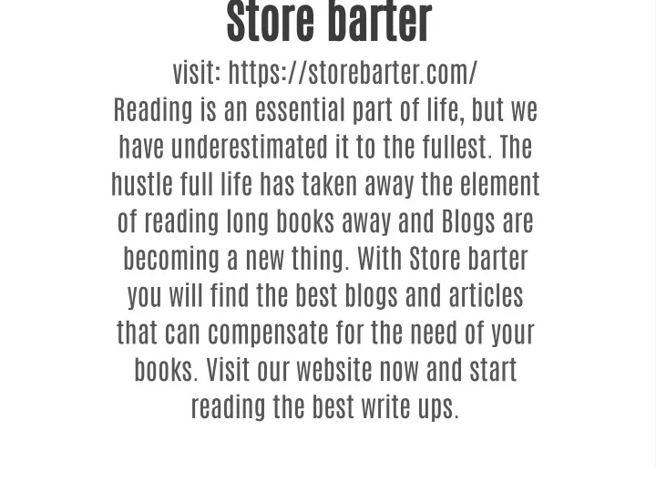 store barter visit https storebarter com reading