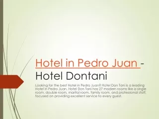 Hotel in Pedro Juan